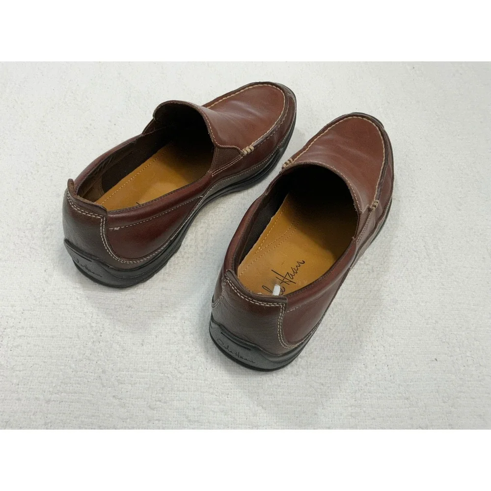 Cole Haan Brown Leather Slip‎ On Loafers Mens 8M Venetian